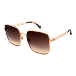 Givenchy // Unisex 7148-F-S-DDB Square Sunglasses // Gold + Brown Gradient