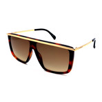 Givenchy // Men's 7146-G-S-21K Sunglasses // Havana Brown + Gold Gradient