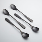 Matte Black Demi-tasse Spoon Set // Original // 4 Piece