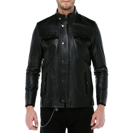 Hamburg Leather Jacket // Black (XS)