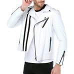 Florence Leather Jacket // White (XL)