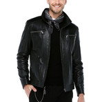Athens Leather Jacket // Black (4XL)