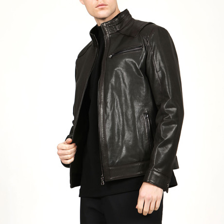 Turin Leather Jacket // Green (XS)