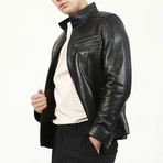 Stockholm Leather Jacket // Black (4XL)