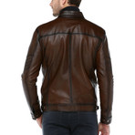 Vienna Leather Coat // Camel (M)