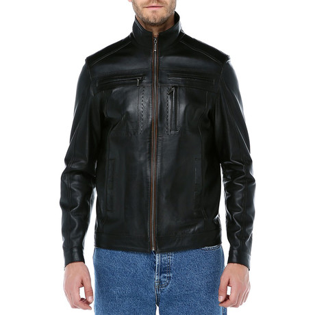Frankfurt Leather Jacket // Black (XS)