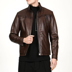 Glasgow Leather Jacket // Camel (M)