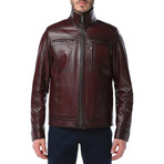 Seville Leather Jacket // Claret Red (XL)
