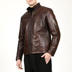 Glasgow Leather Jacket // Camel (M)