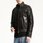 Genoa Leather Jacket // Brown (XS)