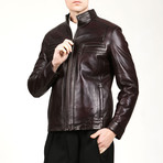 Barcelona Leather Jacket // Chestnut (XS)