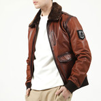 Pilot Leather Jacket // Tobacco (3XL)