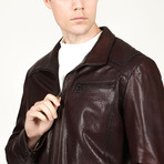 Verona Leather Jacket // Hazelnut (4XL)