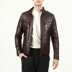 Prague Leather Jacket // Hazelnut (4XL)