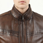 Porto Leather Jacket // Camel (M)