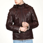 Amsterdam Leather Coat // Hazelnut (4XL)