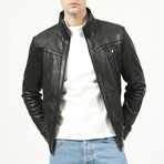 Lyon Leather Jacket // Green (XS)