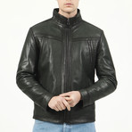 Lyon Leather Jacket // Green (XS)