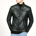 Venice Leather Jacket // Green (4XL)