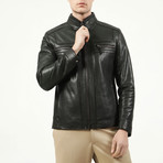 Madrid Leather Jacket // Green (S)