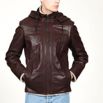 Amsterdam Leather Coat // Hazelnut (L)