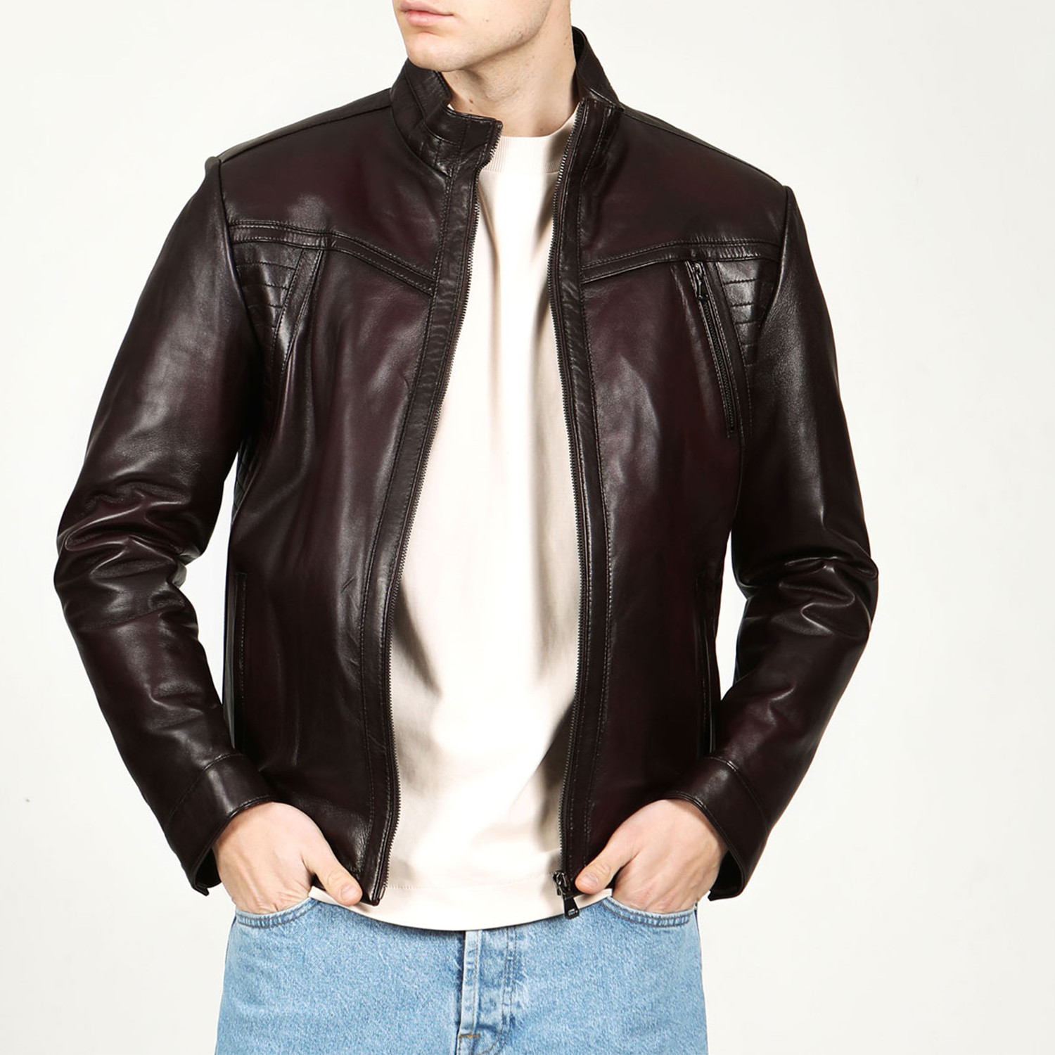 Moscow Leather Jacket // Chestnut (XS) - DERİCLUB - Touch of Modern