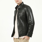 Madrid Leather Jacket // Green (XS)