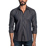 Jacquard Woven Shirt // Brown (XL)