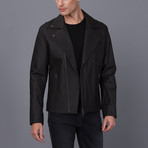 Paris Leather Jacket // Brown Tafta (L)