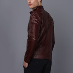 Genoa Leather Jacket // Damson (2XL)