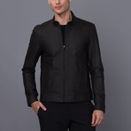 Monte Carlo Leather Jacket // Brown Tafta (S)