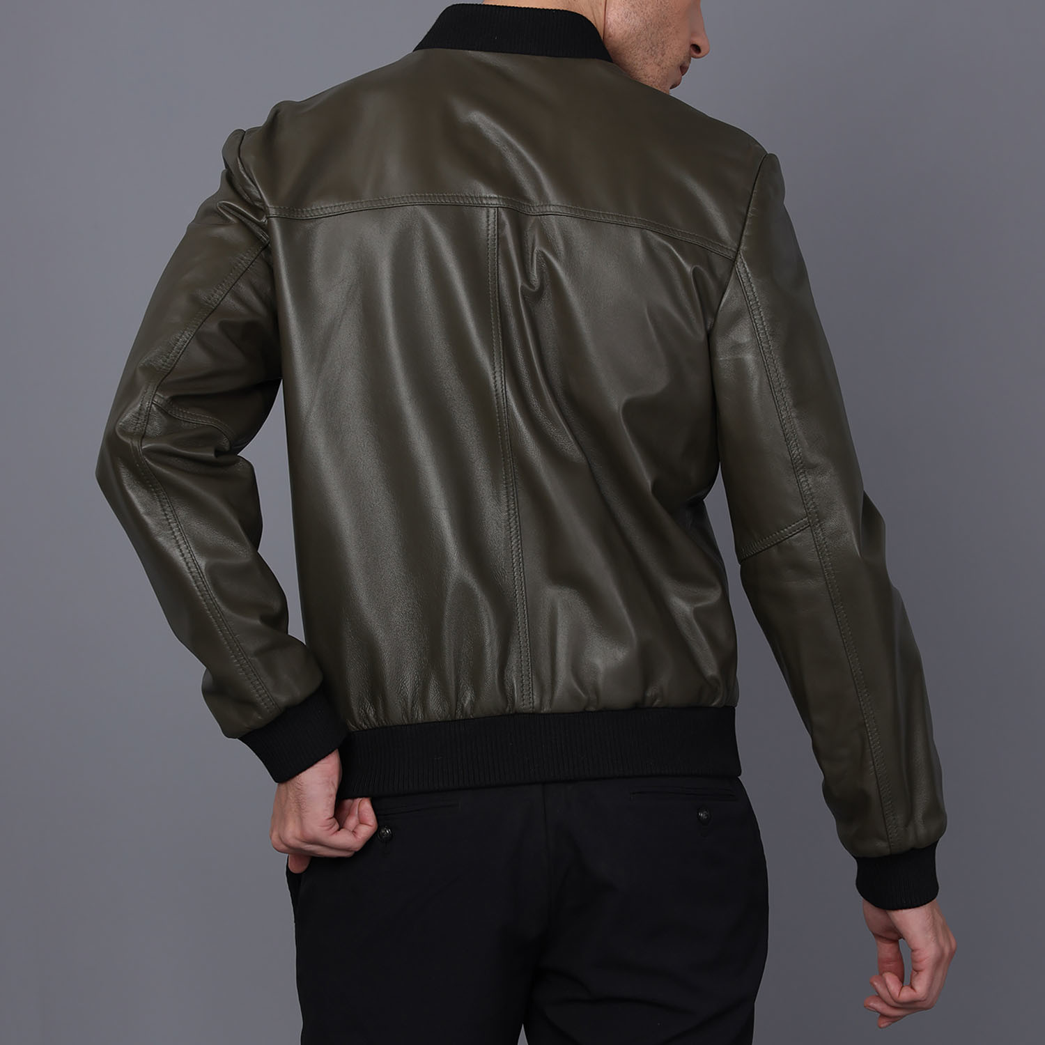 Munich Leather Jacket // Dark Green (S) - Basics&More PERMANENT STORE ...