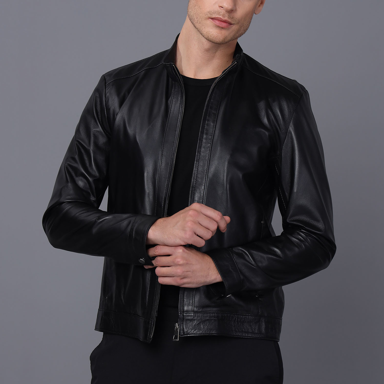 Palermo Leather Jacket // Black (3XL) - Basics&More - Touch of Modern