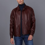 Lille Leather Jacket // Damson (L)