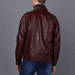 Lille Leather Jacket // Damson (XL)
