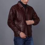 Lille Leather Jacket // Damson (L)