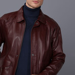 Lille Leather Jacket // Damson (S)