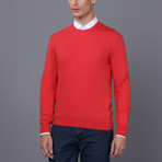 Solid Pullover Sweater // Red Melange (2XL)