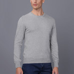 Solid Pullover Sweater // Gray Melange (M)