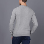 Solid Pullover Sweater // Gray Melange (L)
