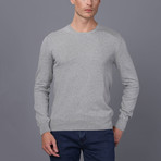Solid Pullover Sweater // Gray Melange (M)