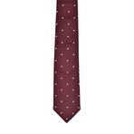 Dotted Silk Tie // Burgundy