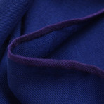 Cashmere + Silk Blend Woven Scarf // Blue