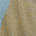 Cashmere + Silk Blend Woven Scarf // Blue + Gray + Beige