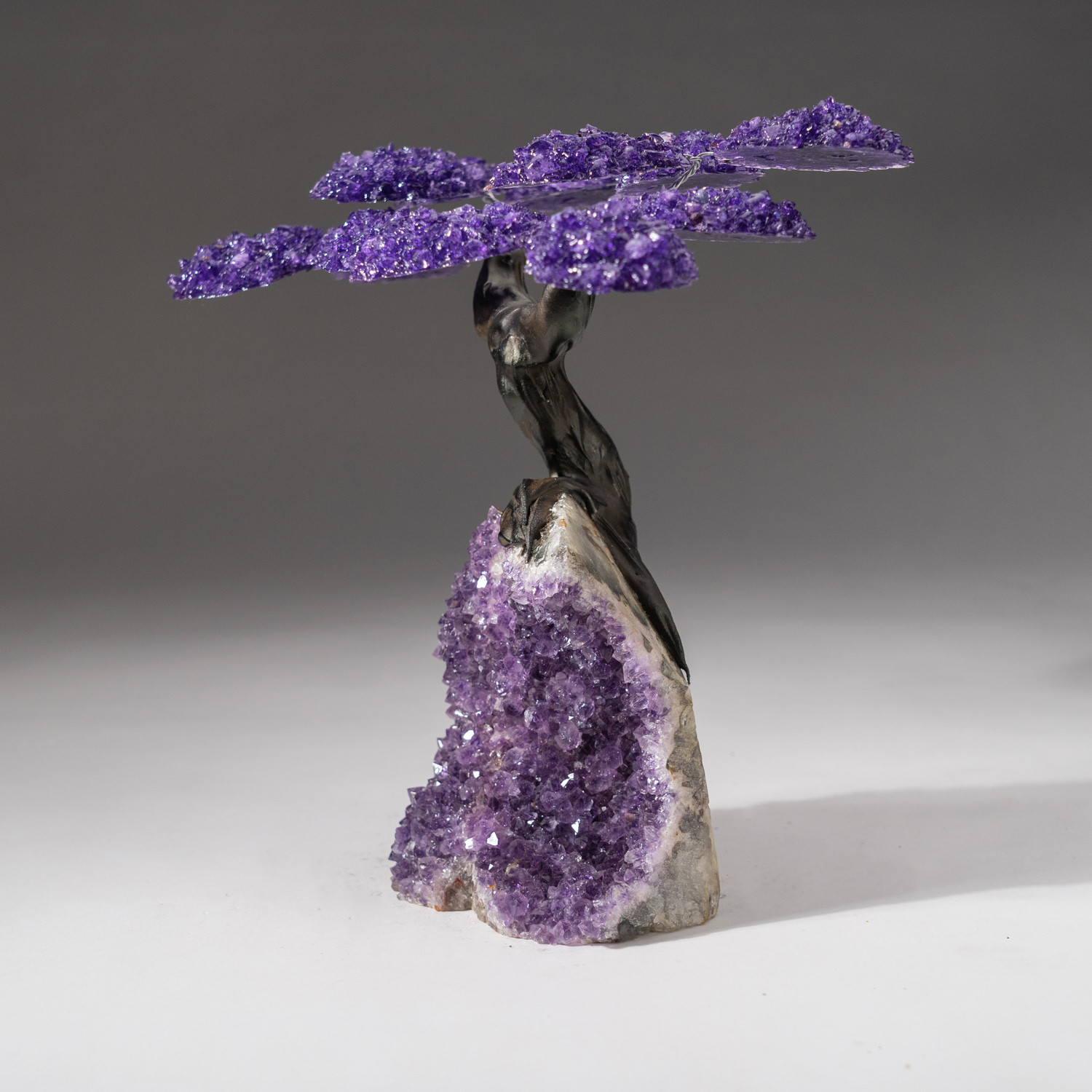 Amethyst Crystal Bonsai Tree(1251 Gemstone Count) Chakra Tree With