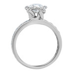 Fleur Celeste Platinum + Diamond Ring // Ring Size: 6.5