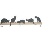 Cat's Meow // Decorative Cats Silhouettes // Set of 5 (Gray)