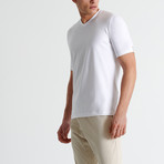 Dante V Neck T-Shirt // White  (Small)