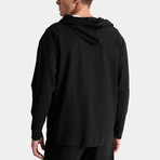 Full Zip Hooded Jacket // Black  (Small)
