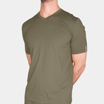 Milo V-Neck T-Shirt // Military  (Small)